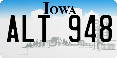 IA license plate ALT948