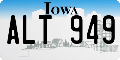 IA license plate ALT949