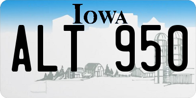 IA license plate ALT950