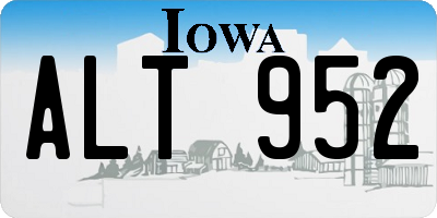 IA license plate ALT952