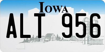 IA license plate ALT956