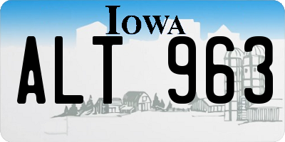 IA license plate ALT963
