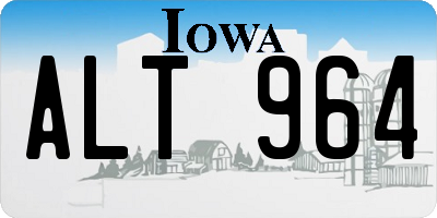 IA license plate ALT964