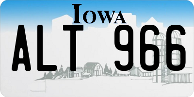 IA license plate ALT966