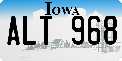IA license plate ALT968