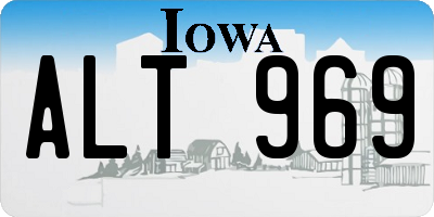 IA license plate ALT969