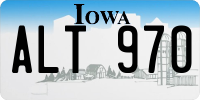 IA license plate ALT970