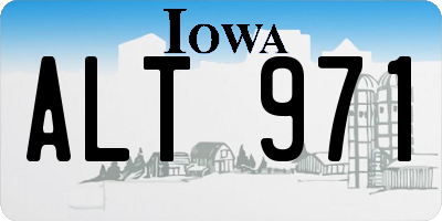 IA license plate ALT971