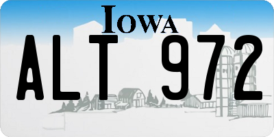IA license plate ALT972