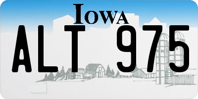 IA license plate ALT975