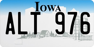 IA license plate ALT976