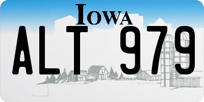 IA license plate ALT979