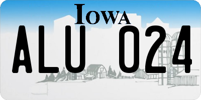 IA license plate ALU024