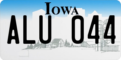 IA license plate ALU044