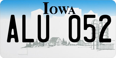 IA license plate ALU052