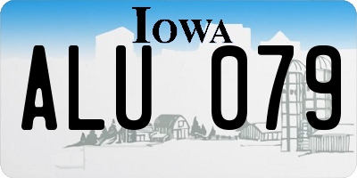 IA license plate ALU079