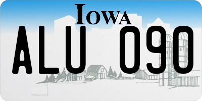 IA license plate ALU090