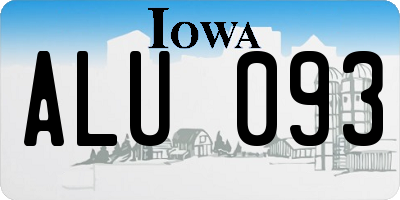 IA license plate ALU093