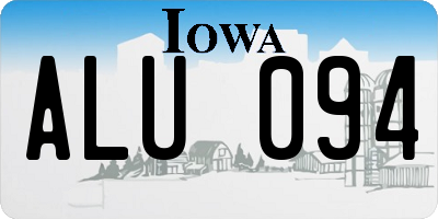 IA license plate ALU094
