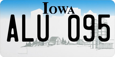IA license plate ALU095