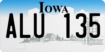IA license plate ALU135