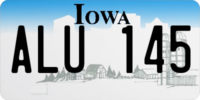 IA license plate ALU145