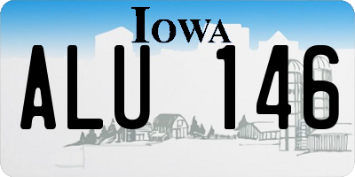IA license plate ALU146