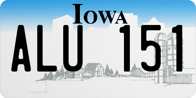 IA license plate ALU151