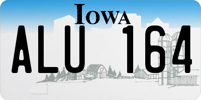 IA license plate ALU164