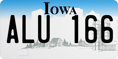 IA license plate ALU166