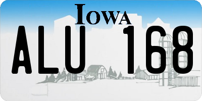 IA license plate ALU168