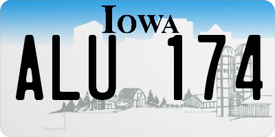 IA license plate ALU174