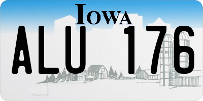 IA license plate ALU176