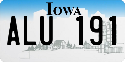 IA license plate ALU191
