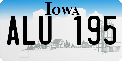 IA license plate ALU195