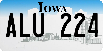 IA license plate ALU224