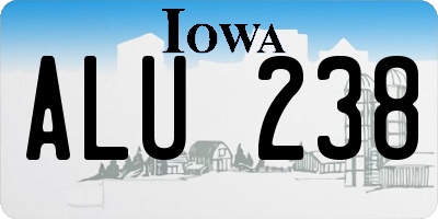 IA license plate ALU238