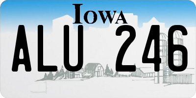 IA license plate ALU246
