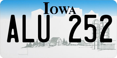 IA license plate ALU252