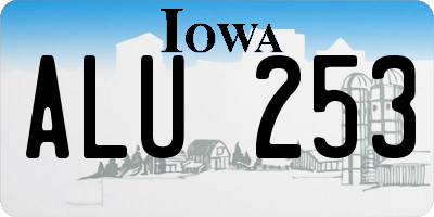 IA license plate ALU253