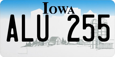 IA license plate ALU255