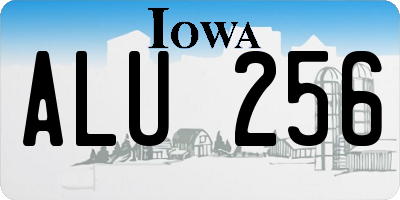 IA license plate ALU256