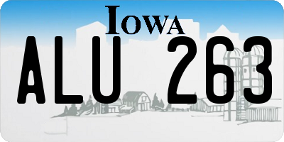 IA license plate ALU263