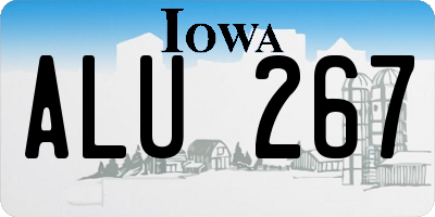 IA license plate ALU267