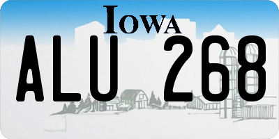 IA license plate ALU268