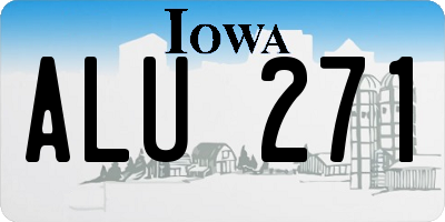 IA license plate ALU271