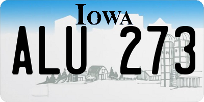 IA license plate ALU273