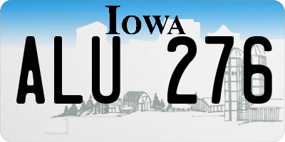 IA license plate ALU276
