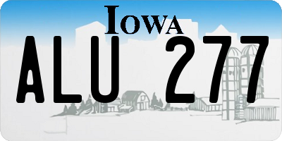 IA license plate ALU277