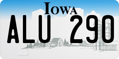 IA license plate ALU290